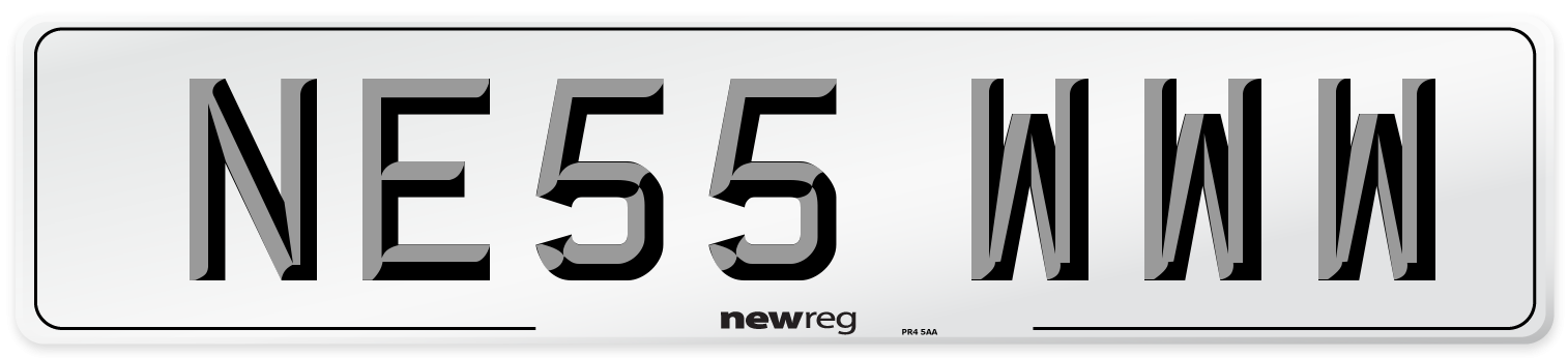 NE55 WWW Number Plate from New Reg